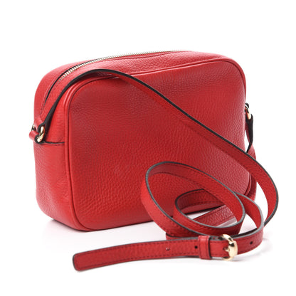 Gucci Pebbled Calfskin Small Soho Disco Bag Vibrant Red 3 of 11