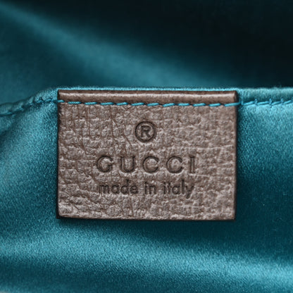 Gucci GG Supreme Monogram Textured Dollar Calfskin Web Small Ophidia Dome Shoulder Bag Beige Ebony New Acero 6 of 11