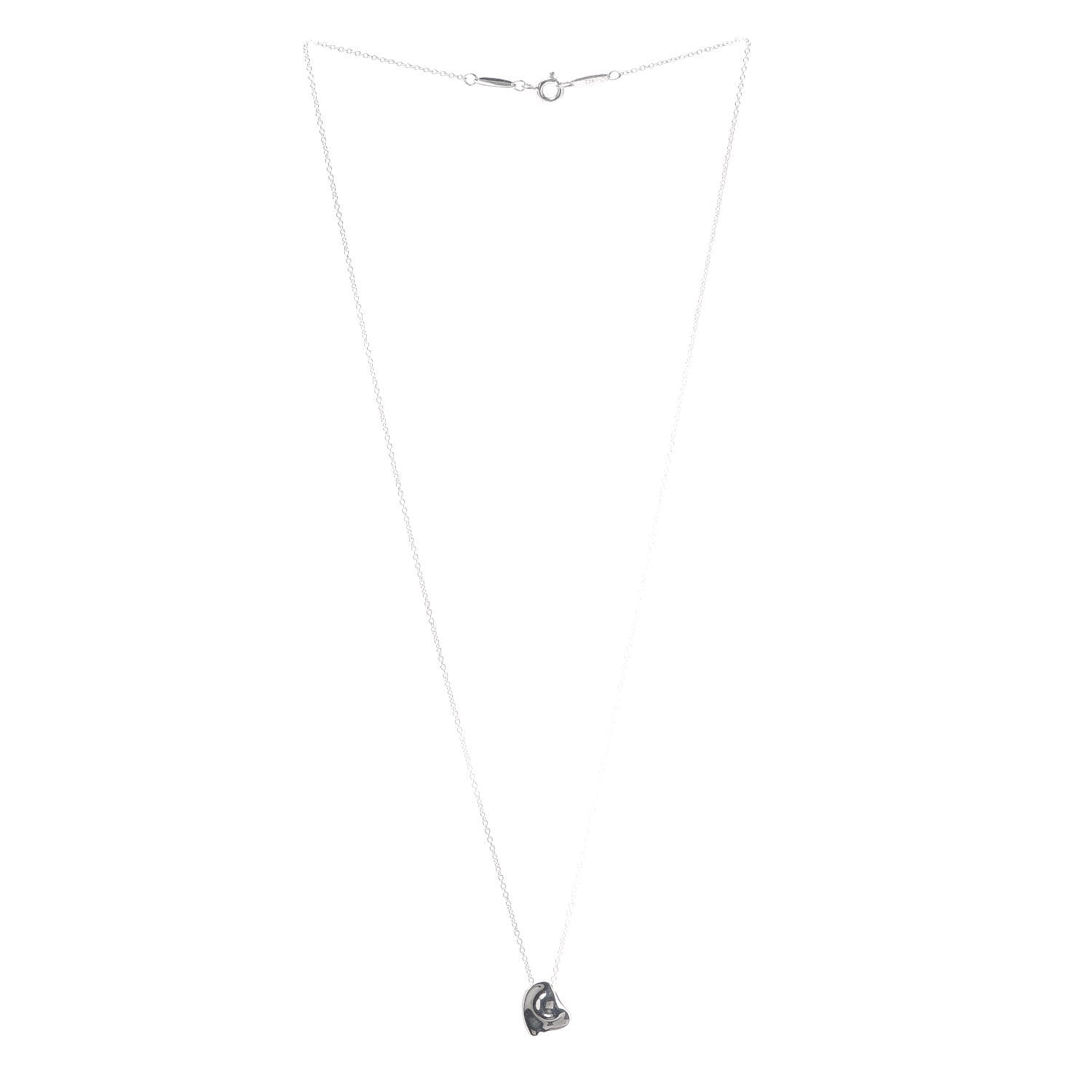 Tiffany Sterling Silver Elsa Peretti Full Heart Pendant Necklace 3 of 5