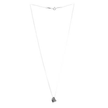 Tiffany Sterling Silver Elsa Peretti Full Heart Pendant Necklace 3 of 5