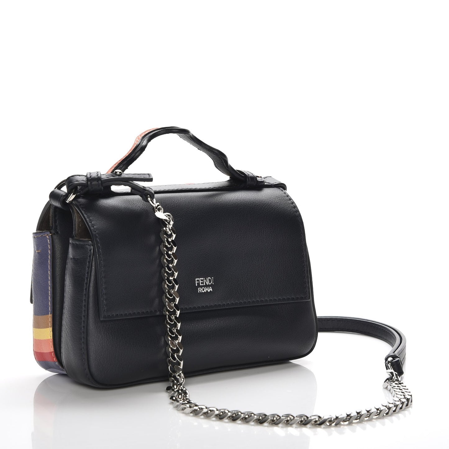 Vitello Dolce Hypnotic Micro Double Baguette Multicolor Blue Notte