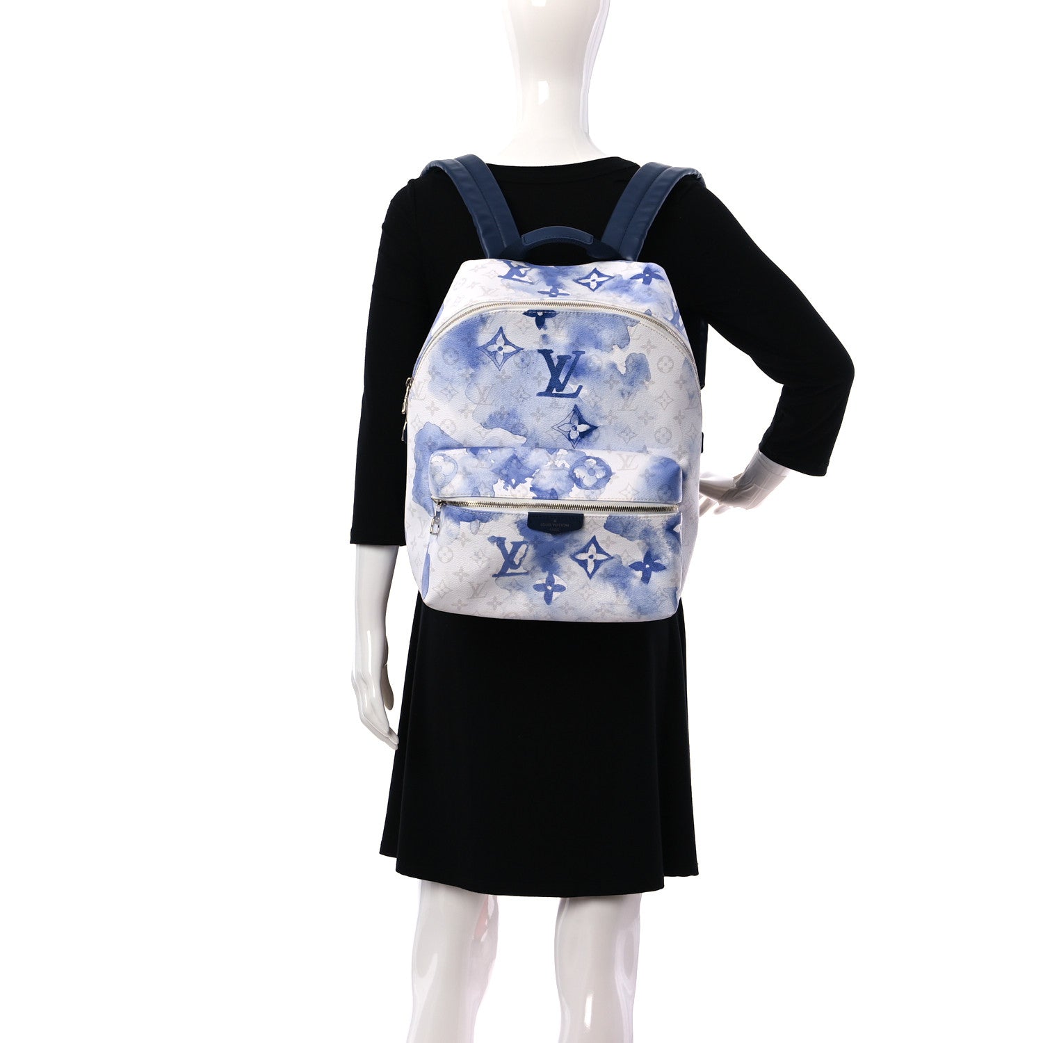 Louis Vuitton Monogram Watercolor Discovery Backpack Blue 2 of 8