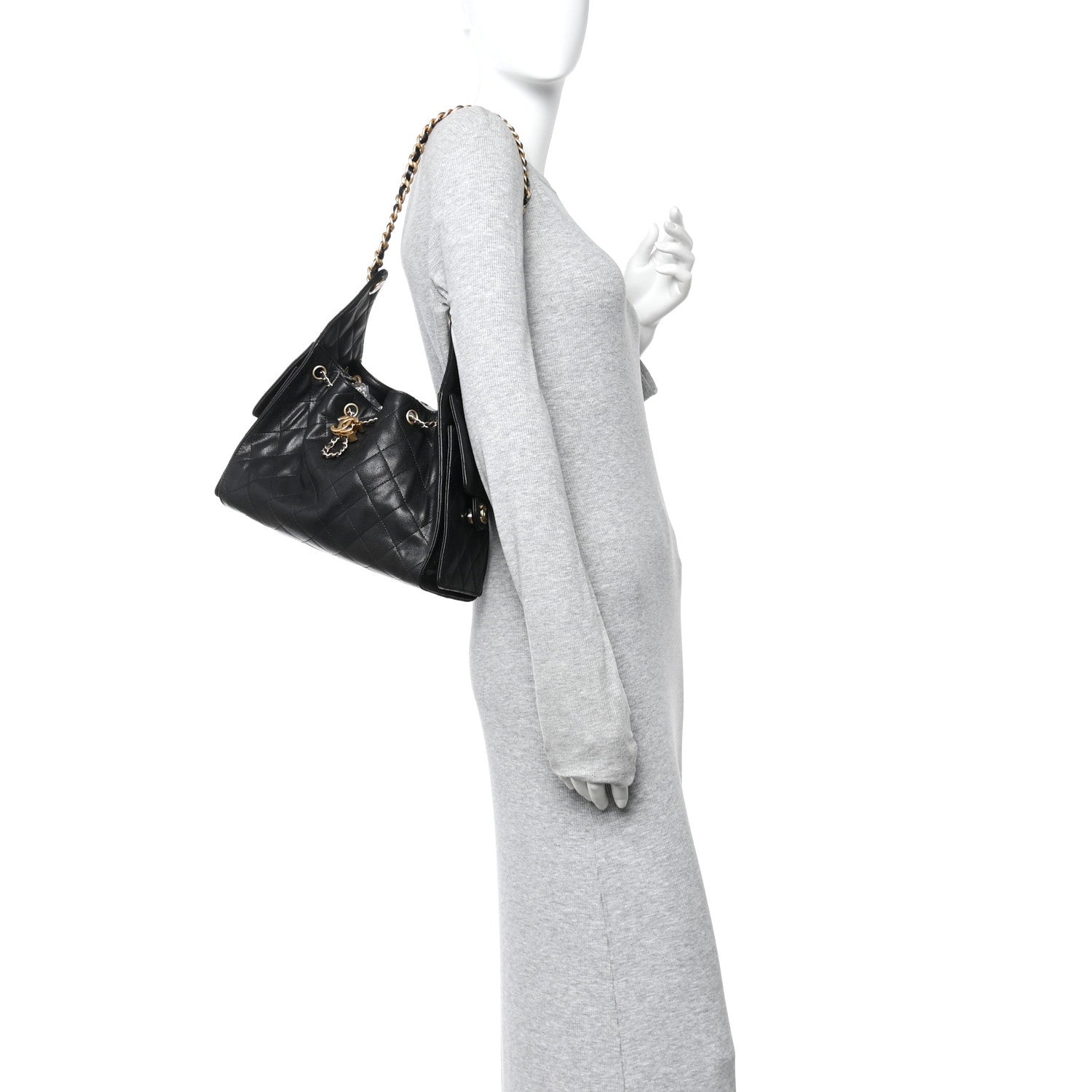 Chanel Caviar Quilted Small Chanel 25 Handbag Black 2 of 12