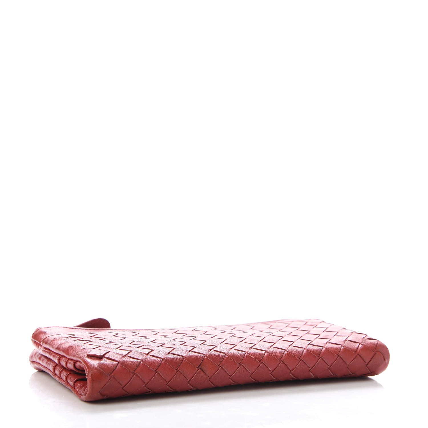 Bottega Veneta Nappa Intrecciato Double Zip Clutch Wallet Red 4 of 9