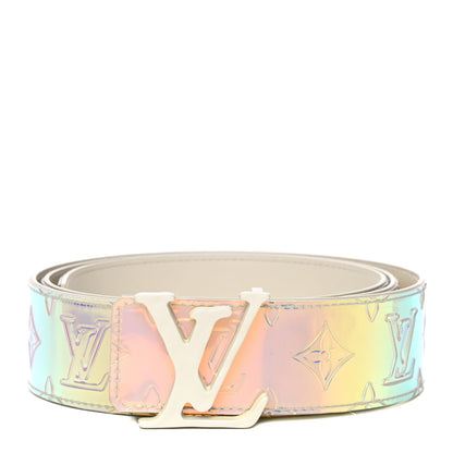 Louis Vuitton PVC Monogram 40mm LV Initiales Reversible Belt 100 40 Iridescent Prism 1 of 8