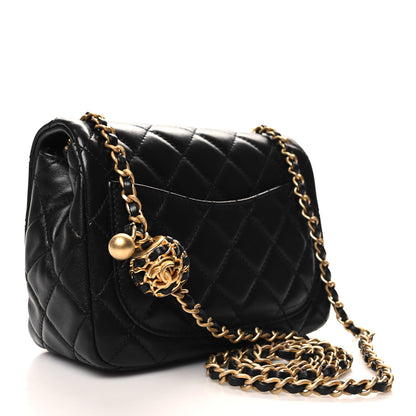 Chanel Lambskin Quilted Mini Pearl Crush Flap Black 3 of 11