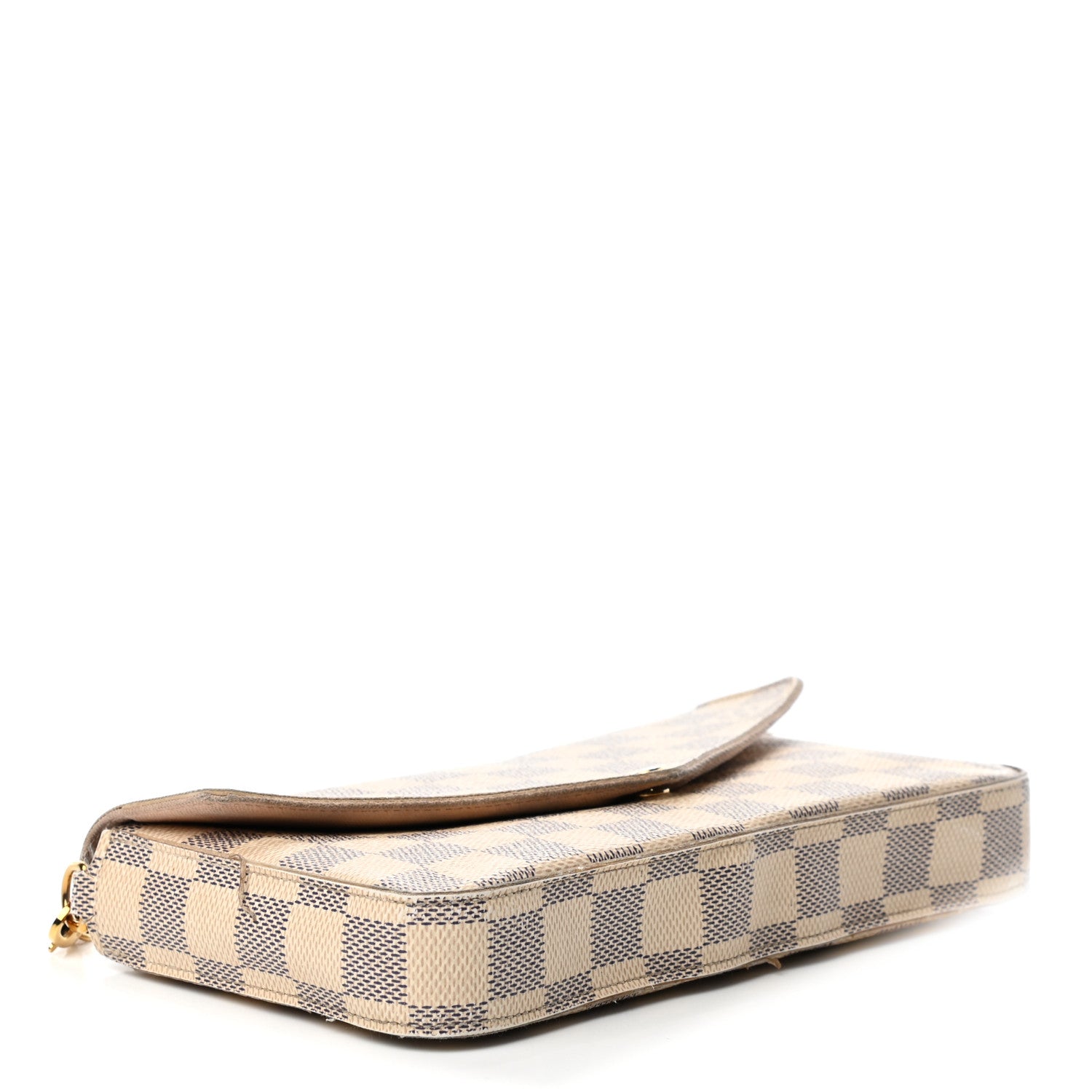 Louis Vuitton Damier Azur Pochette Felicie Chain Wallet Rose Ballerine 3 of 4