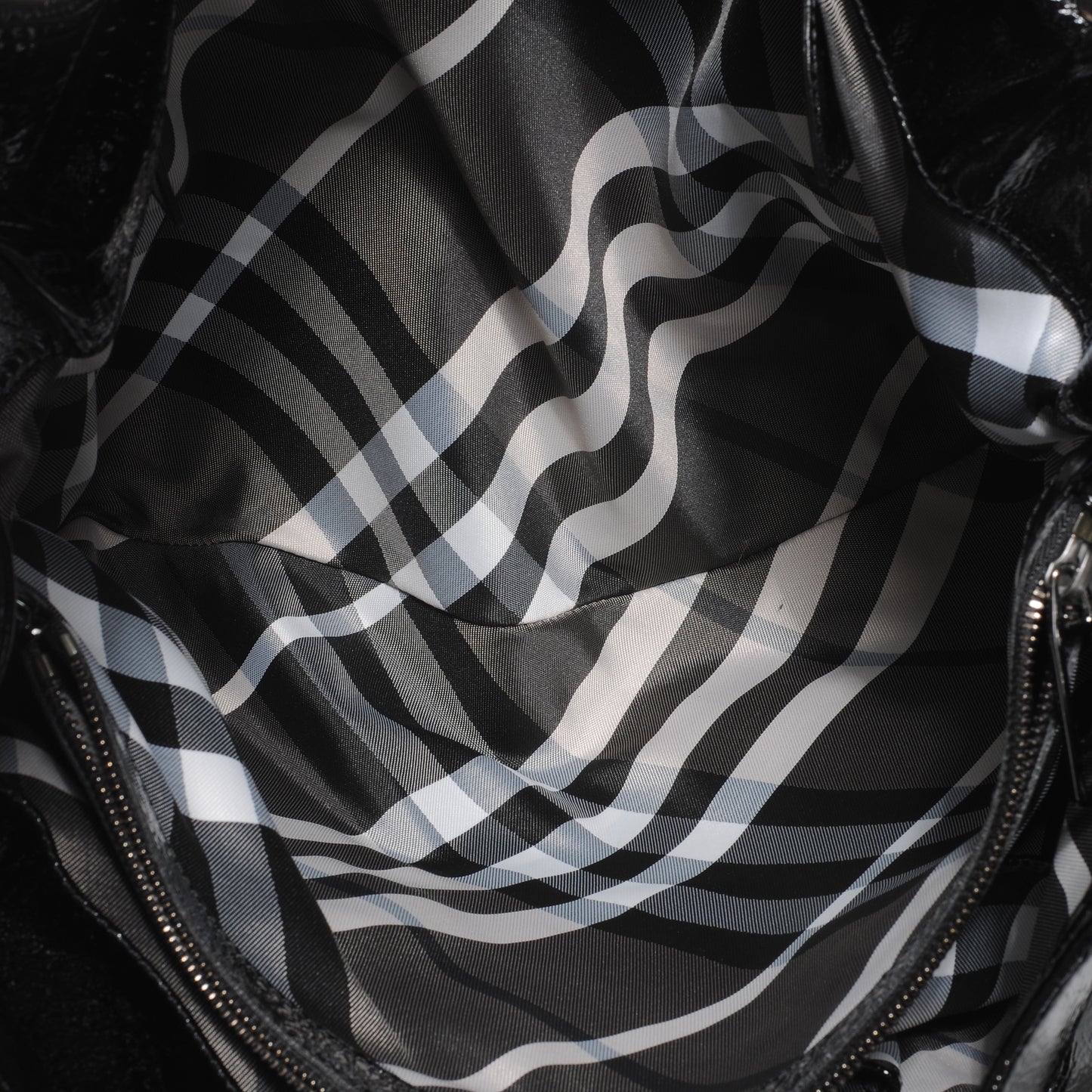 Patent Large Satchel Black