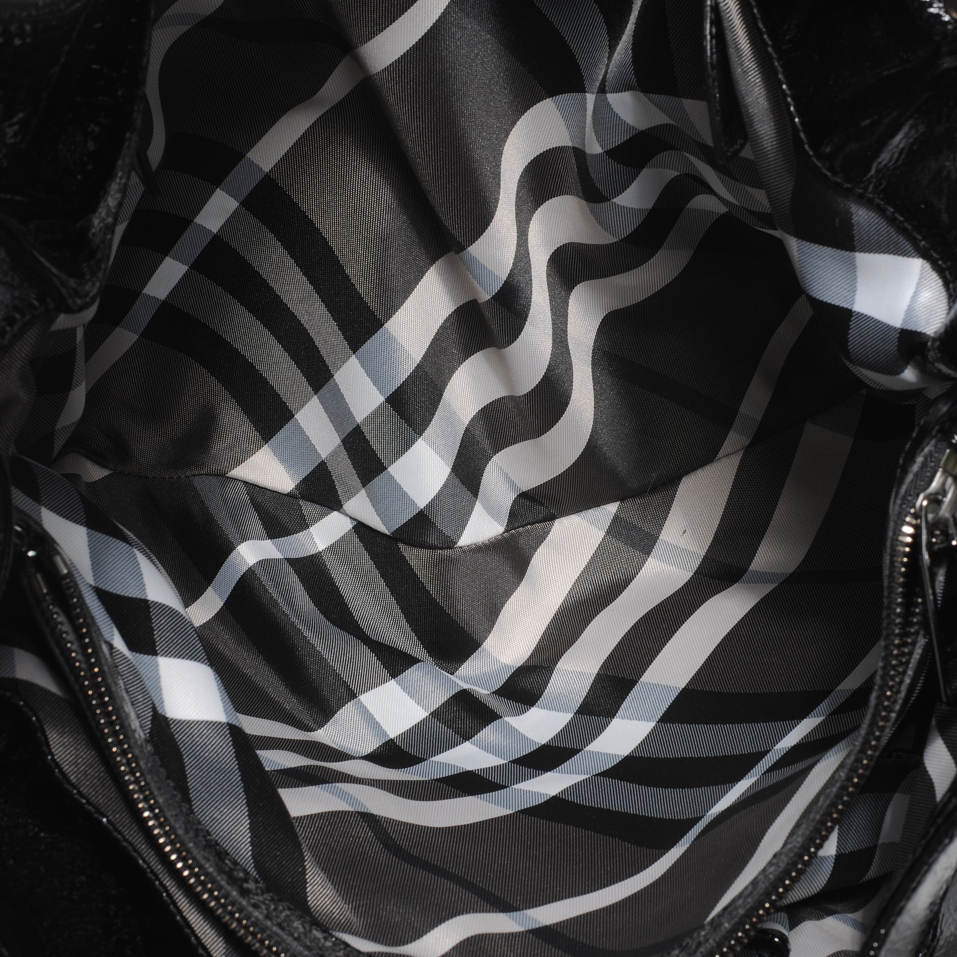 Burberry Patent Large Satchel Black 6 of 9