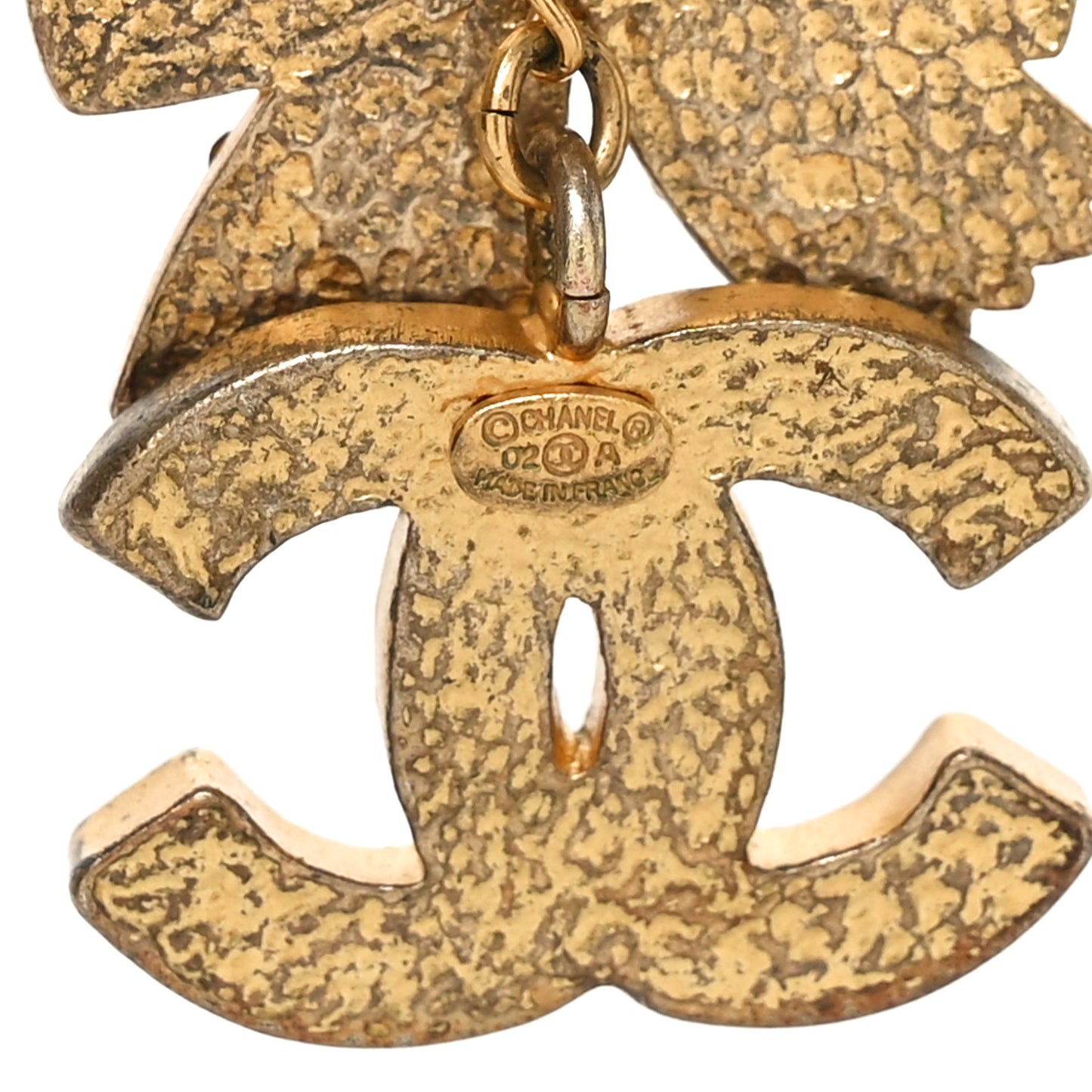 Crystal CC Bow Necklace Gold Purple