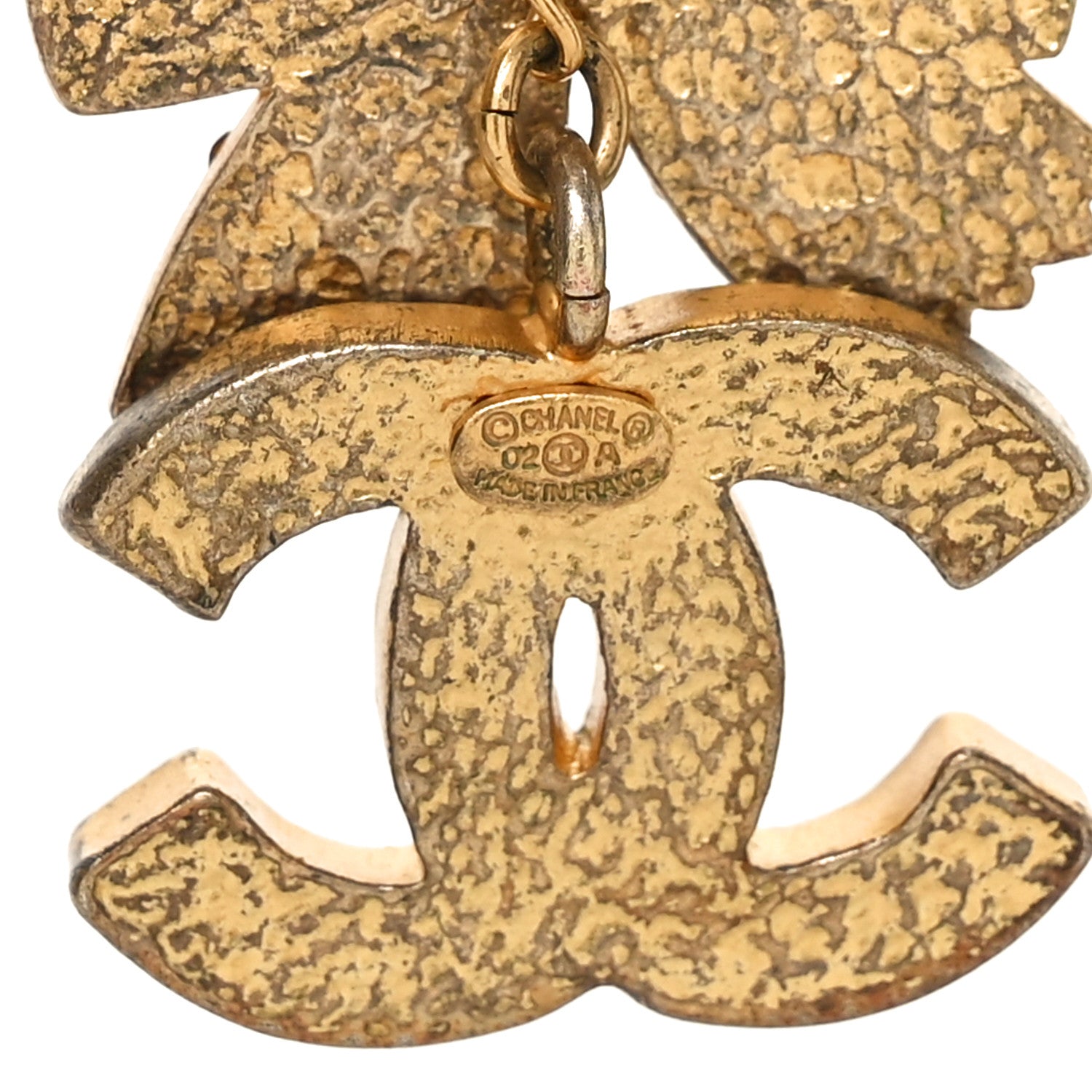 Chanel Crystal CC Bow Necklace Gold Purple 4 of 4