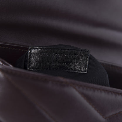 Saint Laurent Calfskin Y Quilted Monogram Toy Loulou Crossbody Bag Black Tulipe 9 of 11