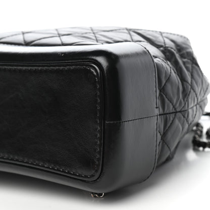 Chanel Aged Calfskin Quilted Gabrielle Backpack Black 9 of 10