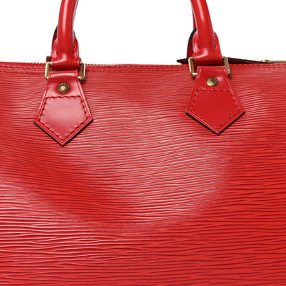 Louis Vuitton Epi Speedy 25 Castillan Red 7 of 11