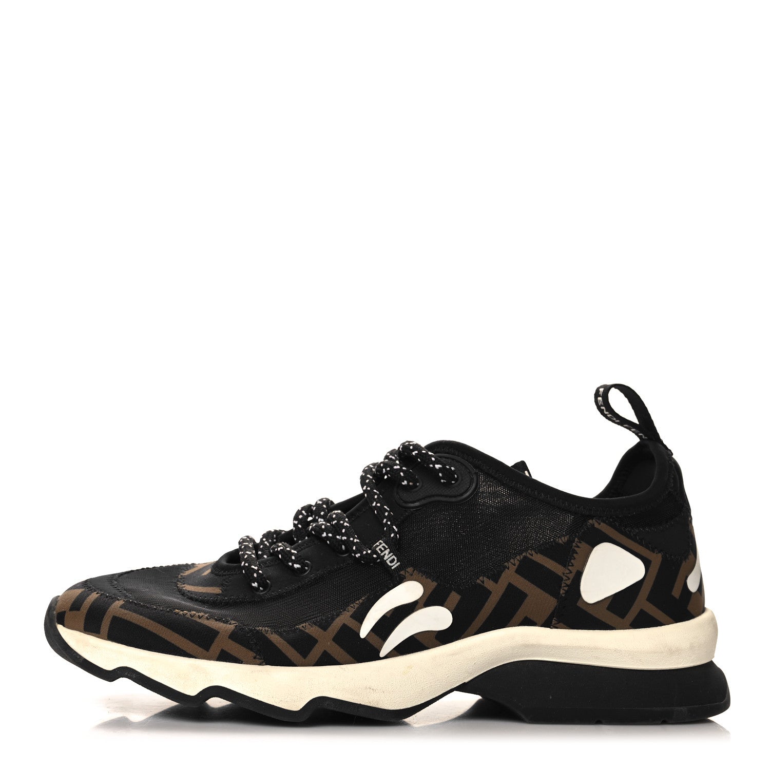 Fendi Technical Mesh Lycra FFreedom Patchwork Sneakers 36.5 Black Tobacco 1 of 8