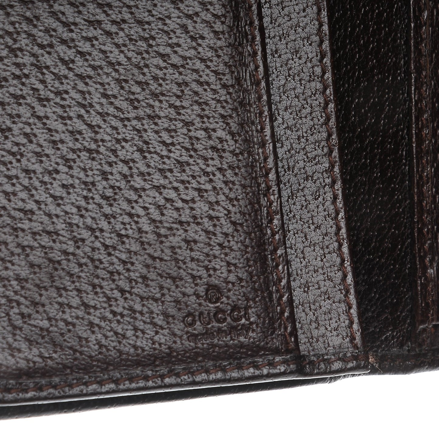 Monogram Calfskin Ladies Web Long Wallet Beige Ebony Cocoa