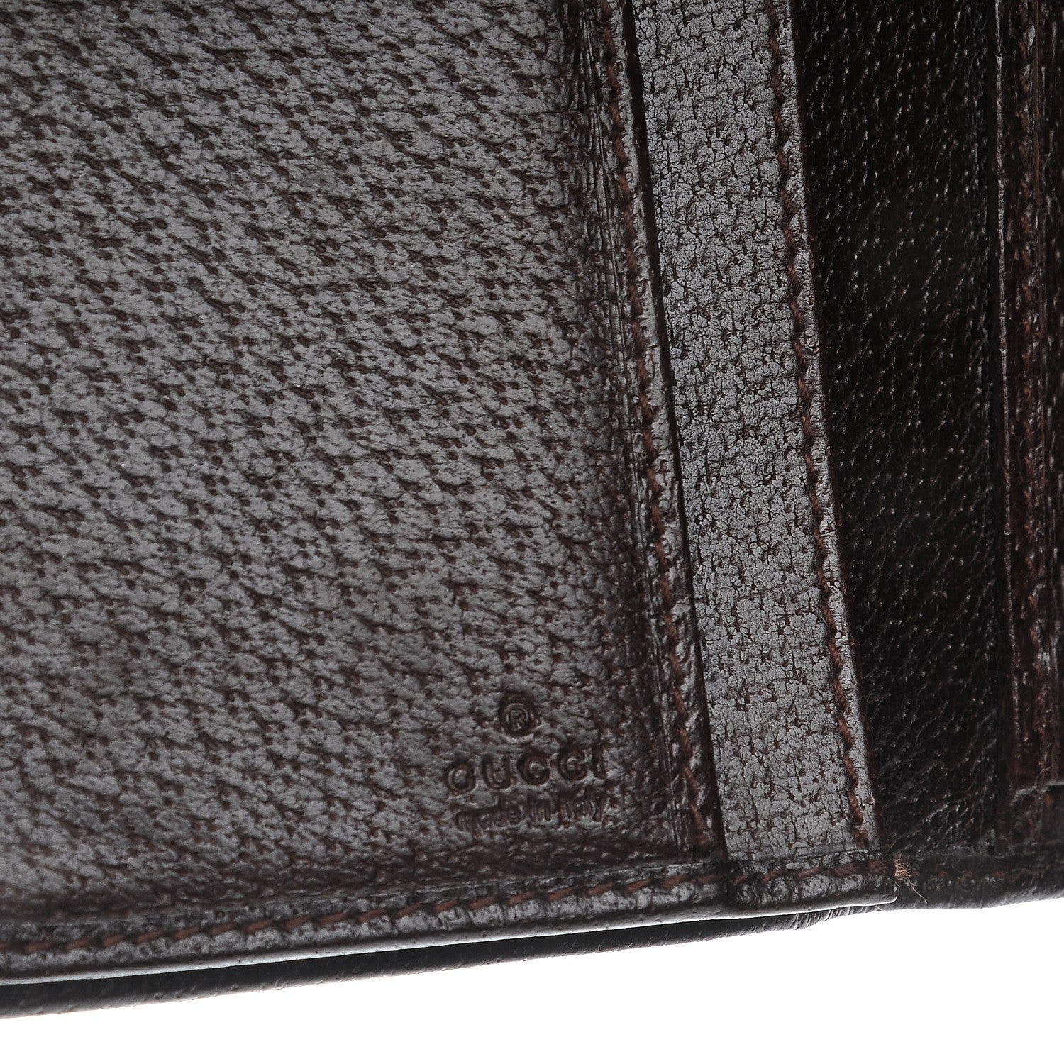 Gucci Monogram Calfskin Ladies Web Long Wallet Beige Ebony Cocoa 6 of 9