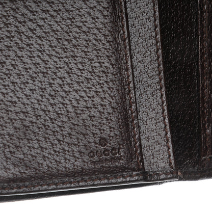 Gucci Monogram Calfskin Ladies Web Long Wallet Beige Ebony Cocoa 6 of 9
