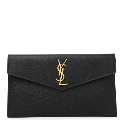Saint Laurent Grain De Poudre Uptown Pouch Black 1 of 9