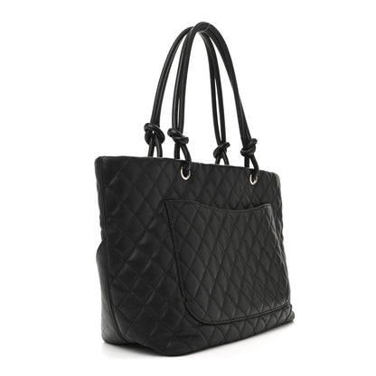 Chanel Calfskin Quilted Large Cambon Tote Black 3 of 14