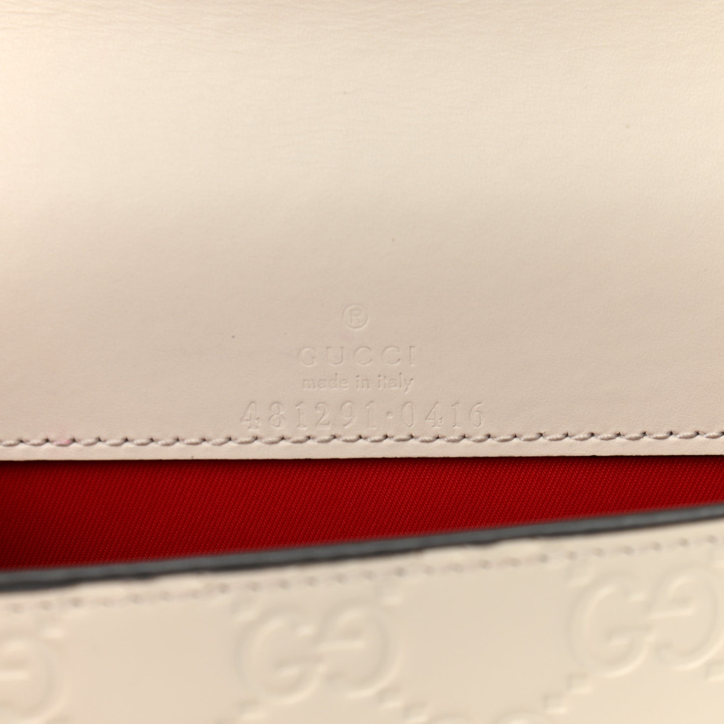 Guccissima Mini Cherry Chain Bag White