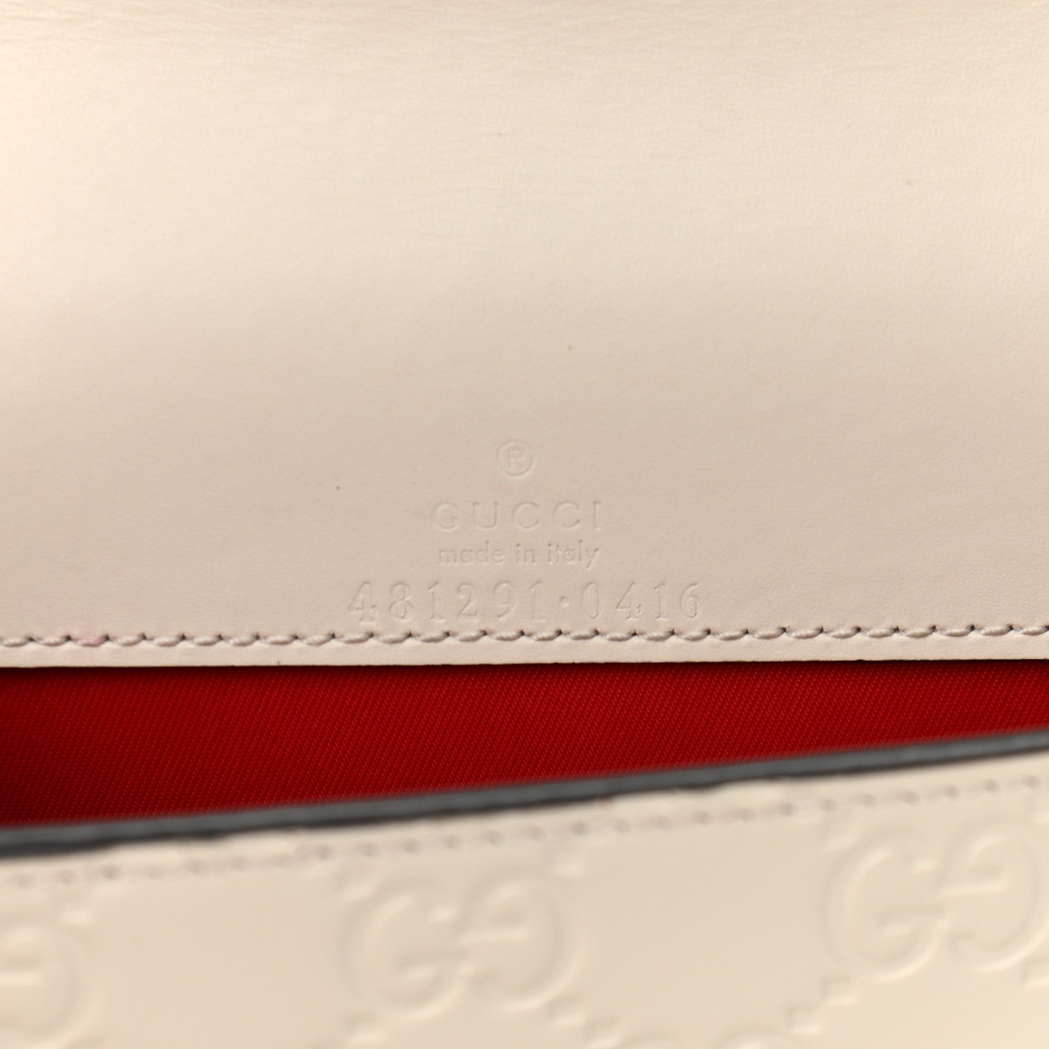 Gucci Guccissima Mini Cherry Chain Bag White 6 of 10