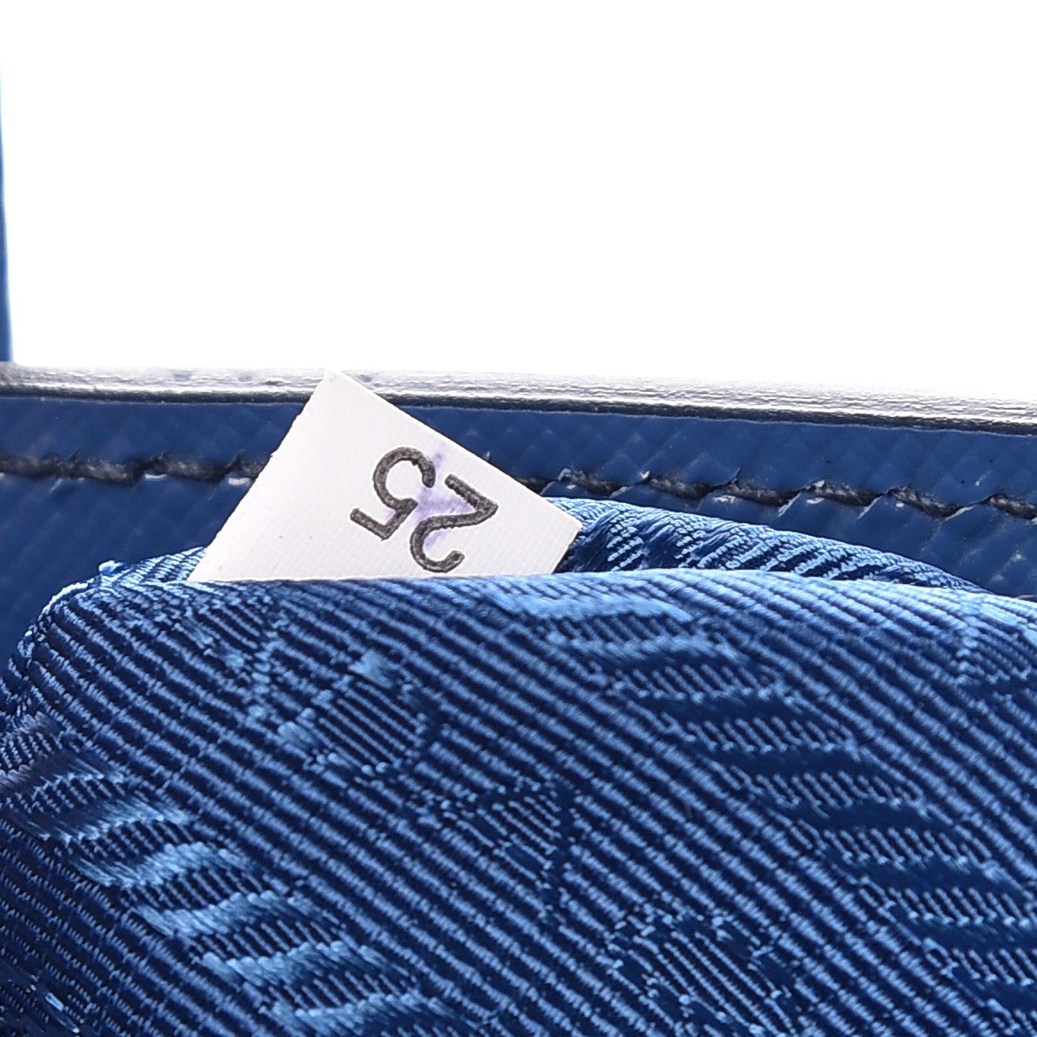 Prada Saffiano Vernice Parabole Tote Azzurro 7 of 14