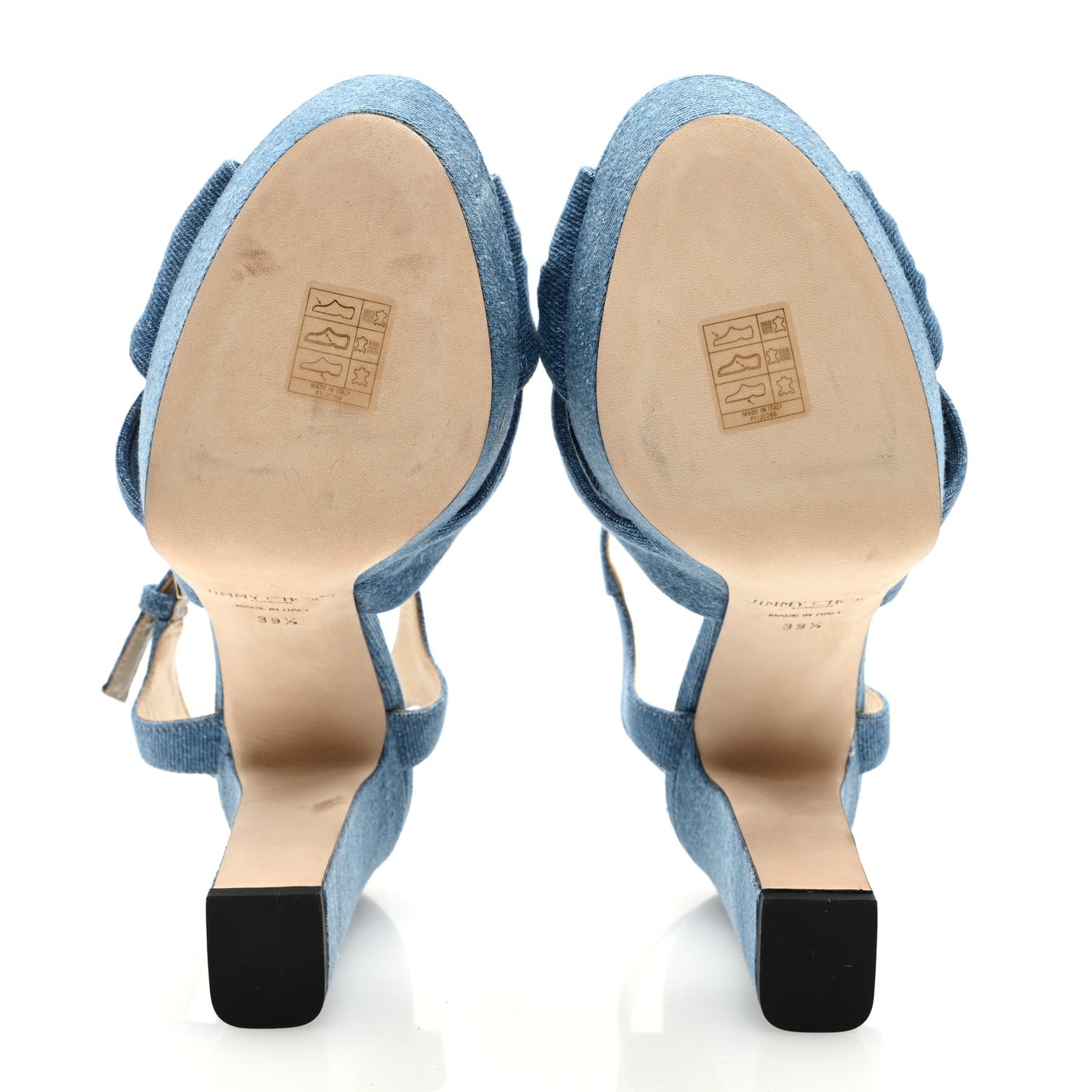 Denim Heloise Platform Sandals 39.5 Blue