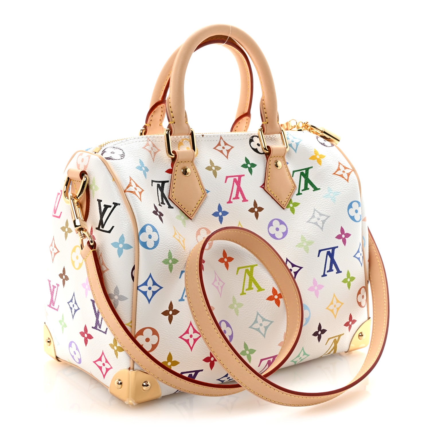 Louis Vuitton LV X TM Monogram Multicolor Speedy Bandouliere 25 White 3 of 10