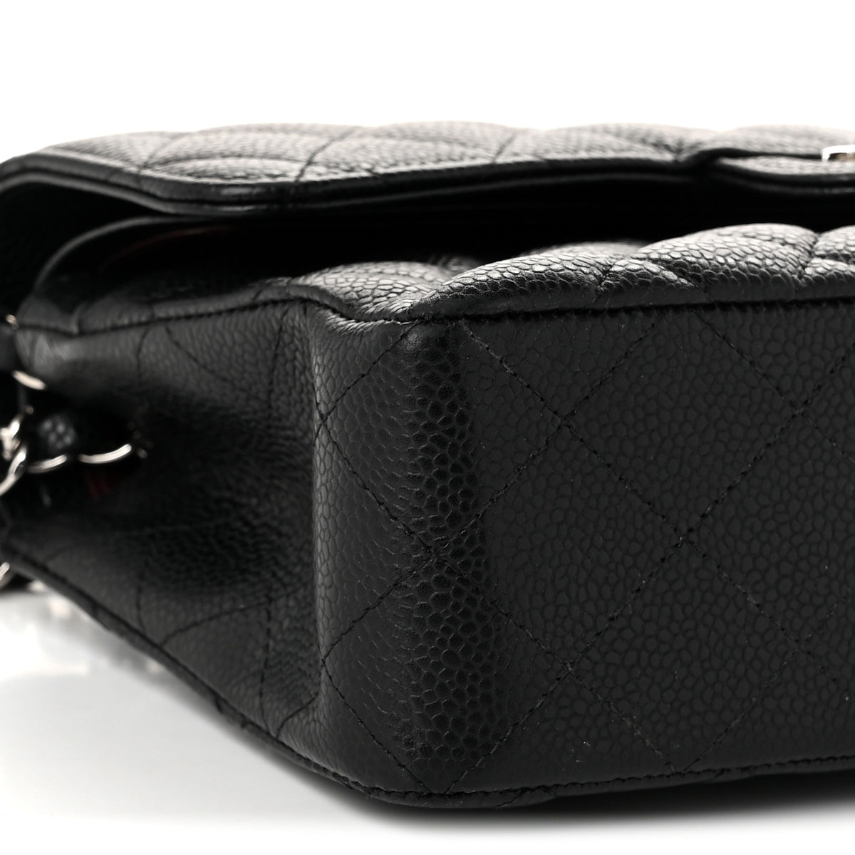 Caviar Quilted Small Double Flap Black
