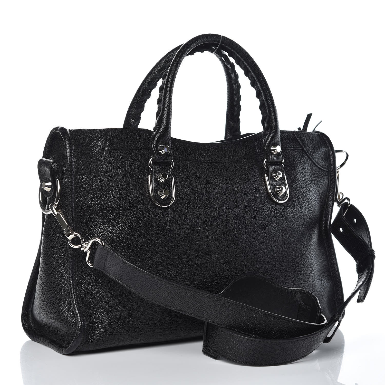 Balenciaga Chevre Silver Metallic Edge Hardware S City Black 3 of 15