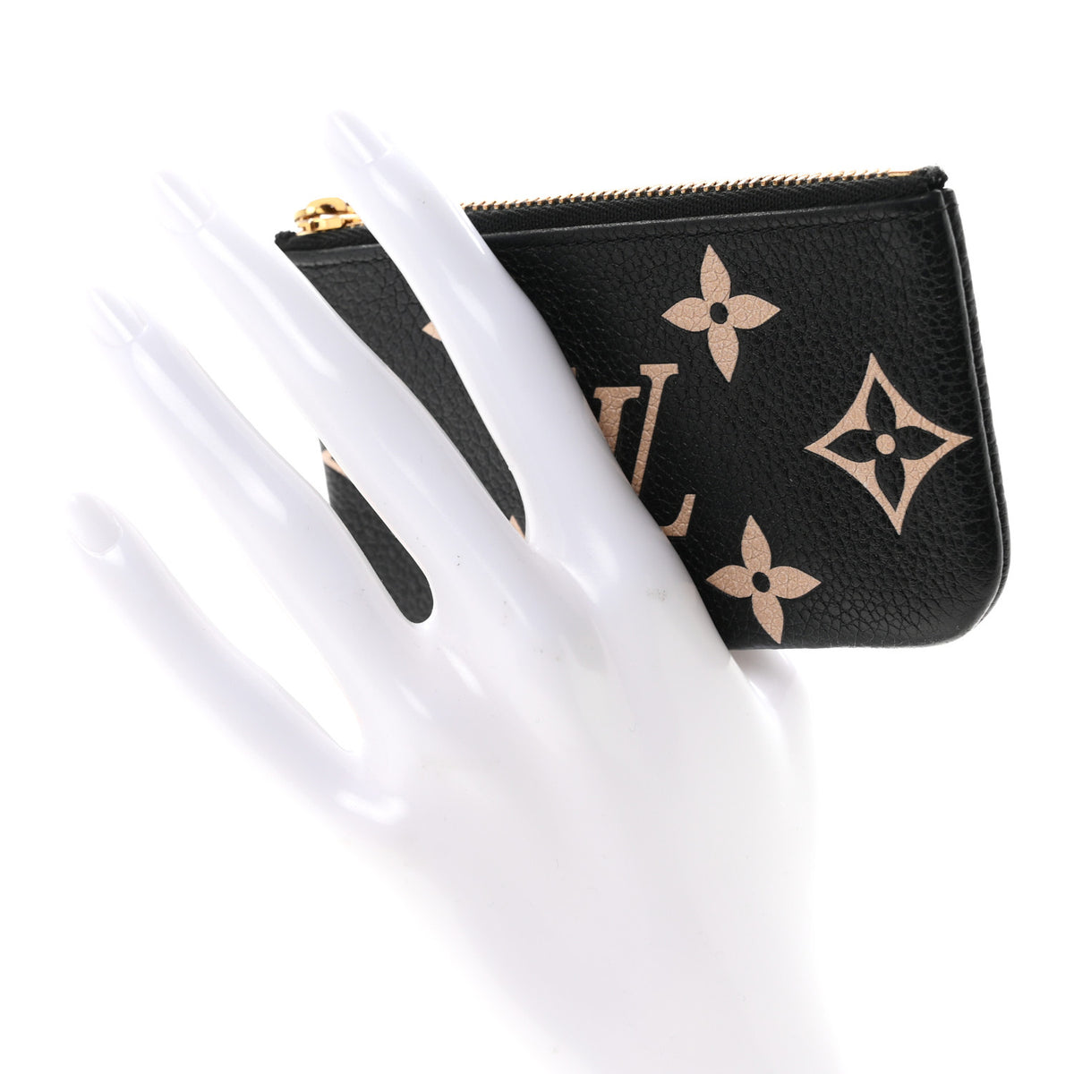 Empreinte Monogram Giant Key Pouch Black Beige