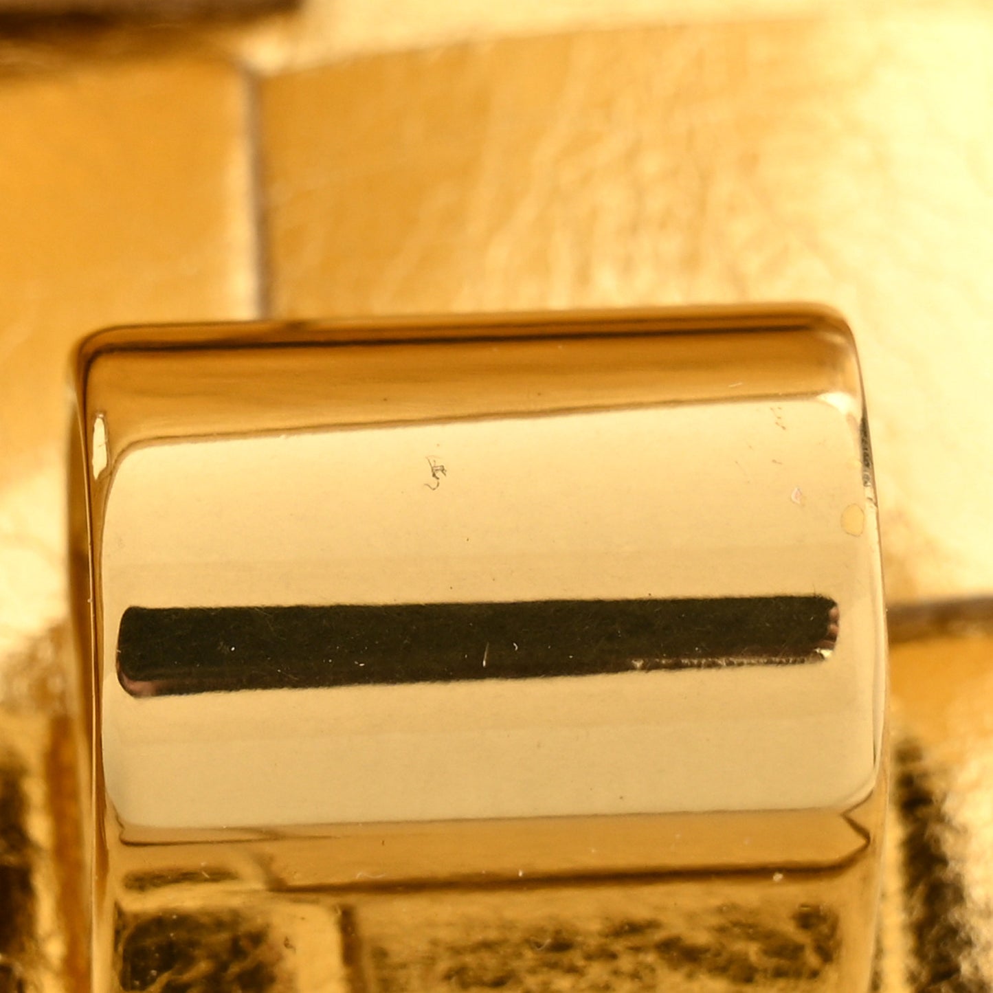 Metallic Lambskin Intrecciato Long Andiamo Top Handle Clutch Gold