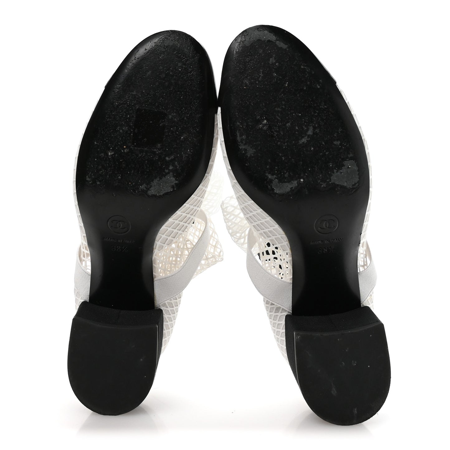 Mesh Kid Suede Patent Mary Jane Short Boots 38.5 White Black