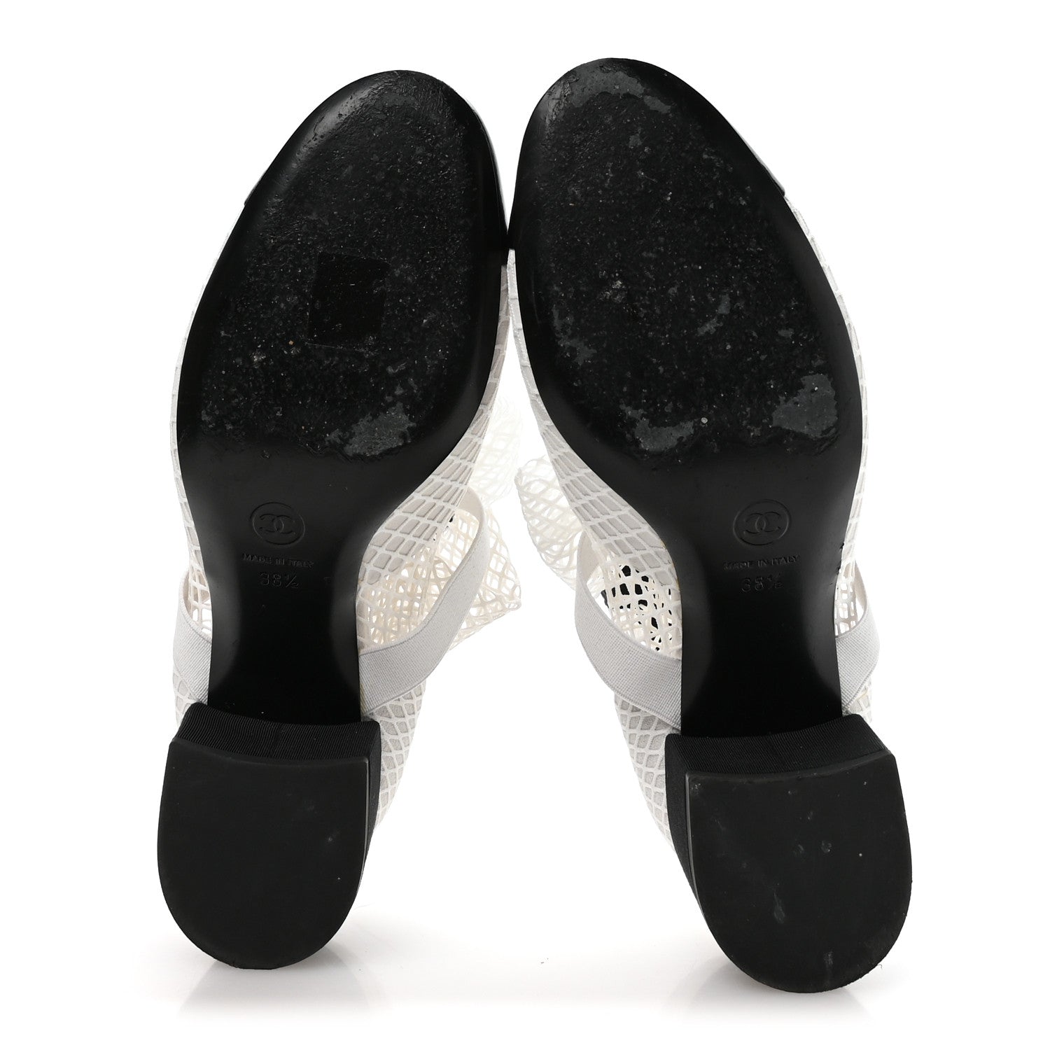 Chanel Mesh Kid Suede Patent Mary Jane Short Boots 38.5 White Black 6 of 8