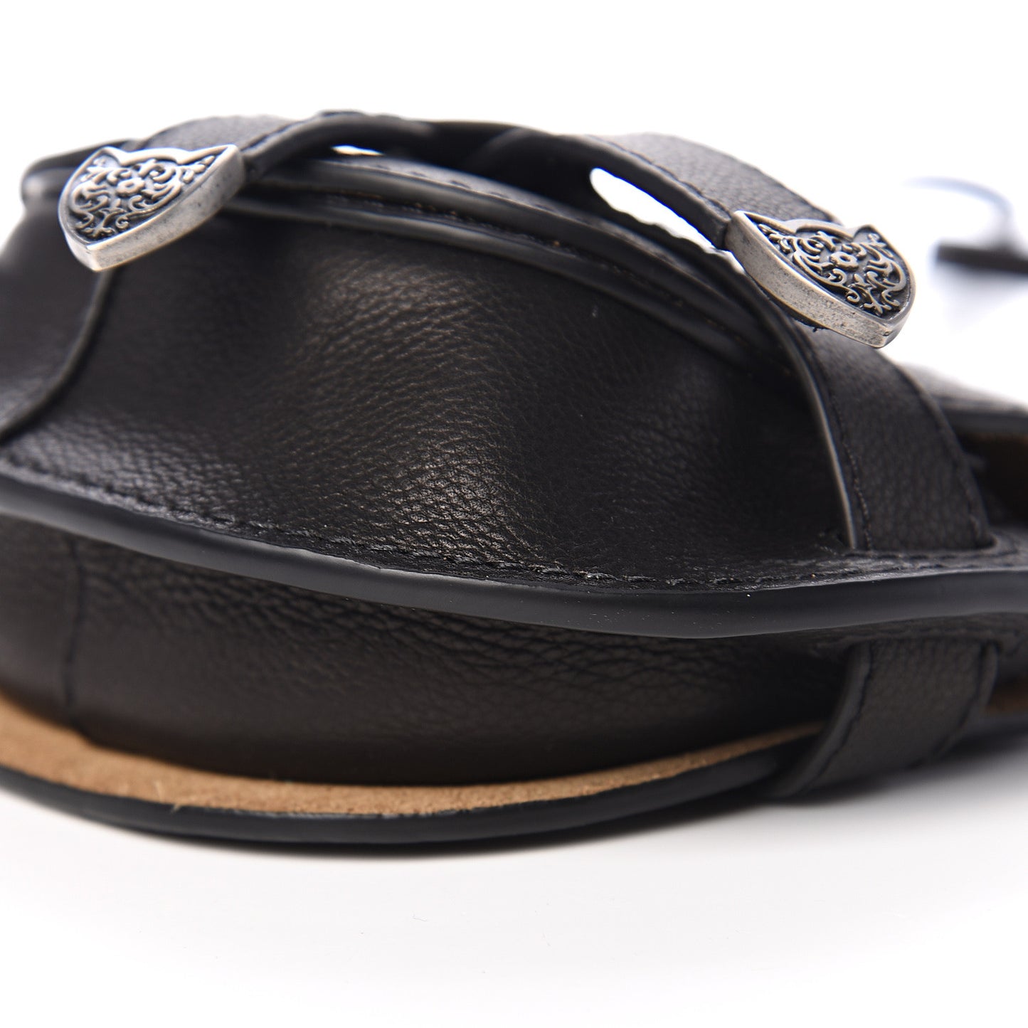 Grained Calfskin Mini Gate Western Crossbody Bag Black