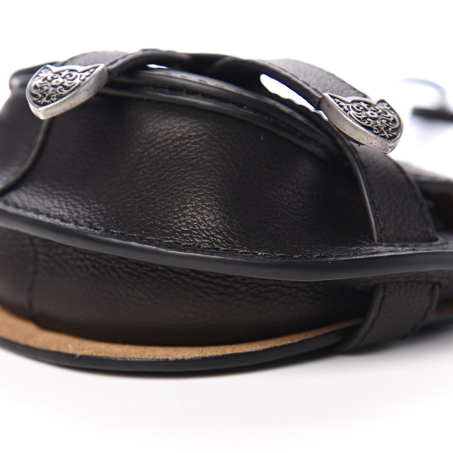 Loewe Grained Calfskin Mini Gate Western Crossbody Bag Black 8 of 9
