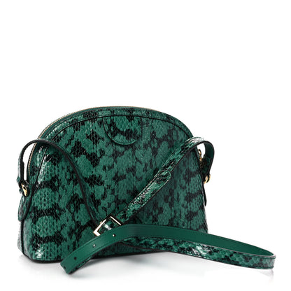 Gucci Snakeskin GG Small Ophidia Dome Shoulder Bag Emerald 3 of 11