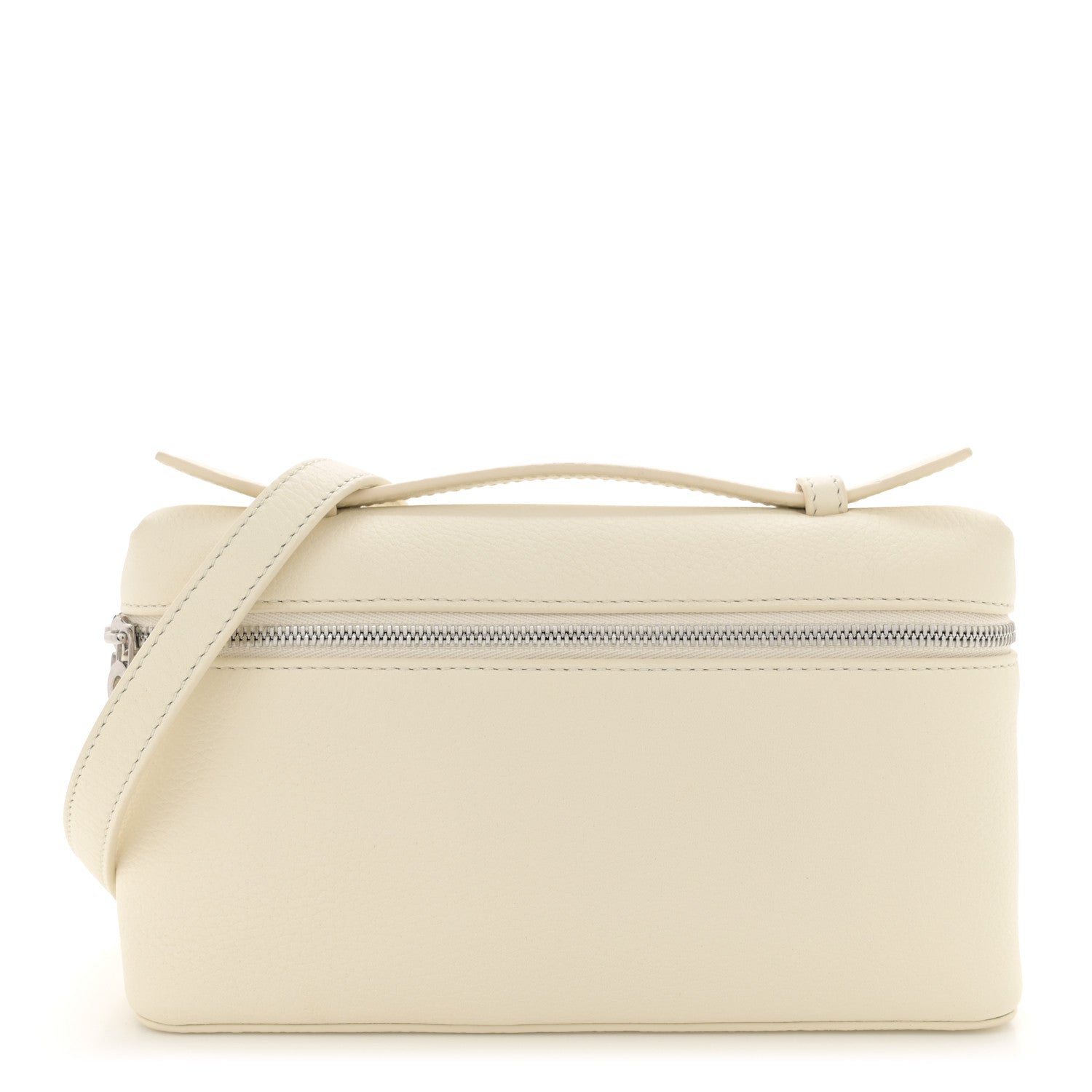 Loro Piana Grained Calfskin L19 Extra Pocket Pouch Whisper White 1 of 9