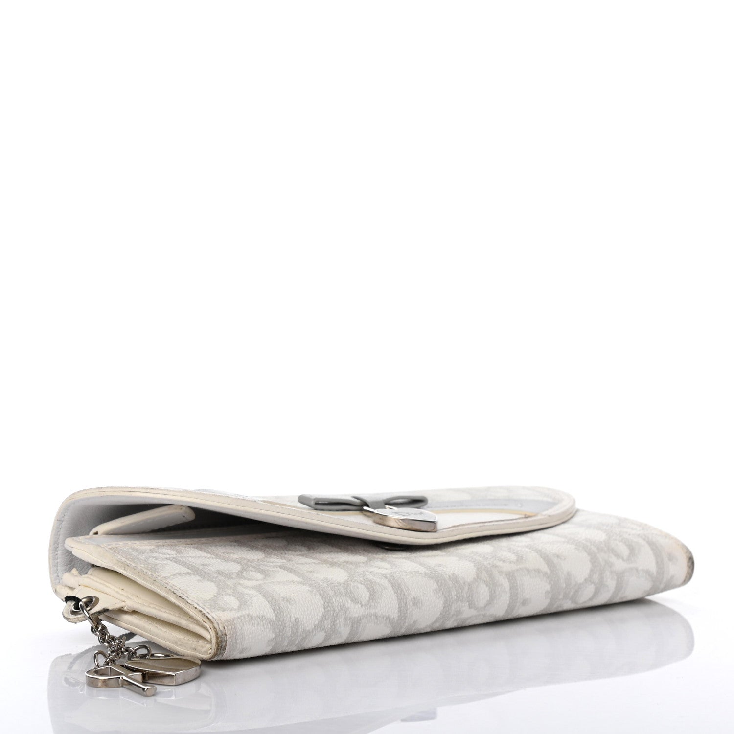 Christian Dior Monogram Trotter Romantique Heart Charm Wallet White 3 of 6