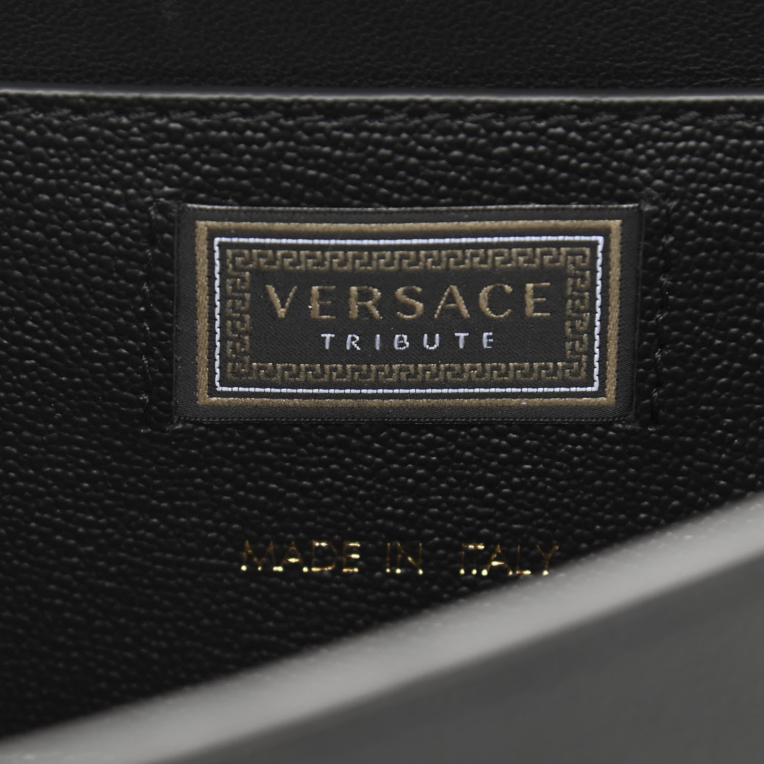 Versace Calfskin Leopard Baroque Print Medium Icon Chain Bag Black Multicolor 6 of 12