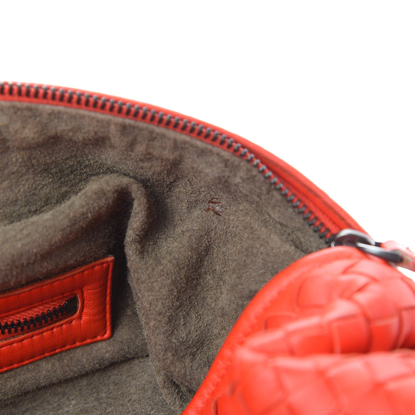 Nappa Intrecciato Montaigne Rings Satchel Red