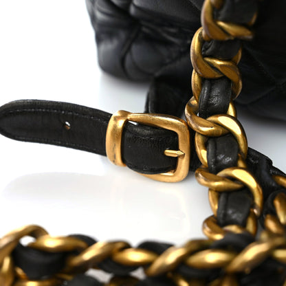Chanel Lambskin Quilted Backpack Black 14 of 24