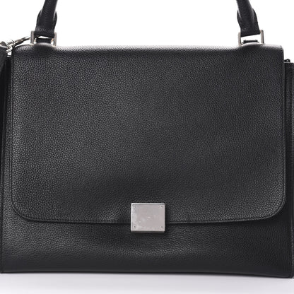 Celine Drummed Calfskin Suede Medium Trapeze Black 8 of 10