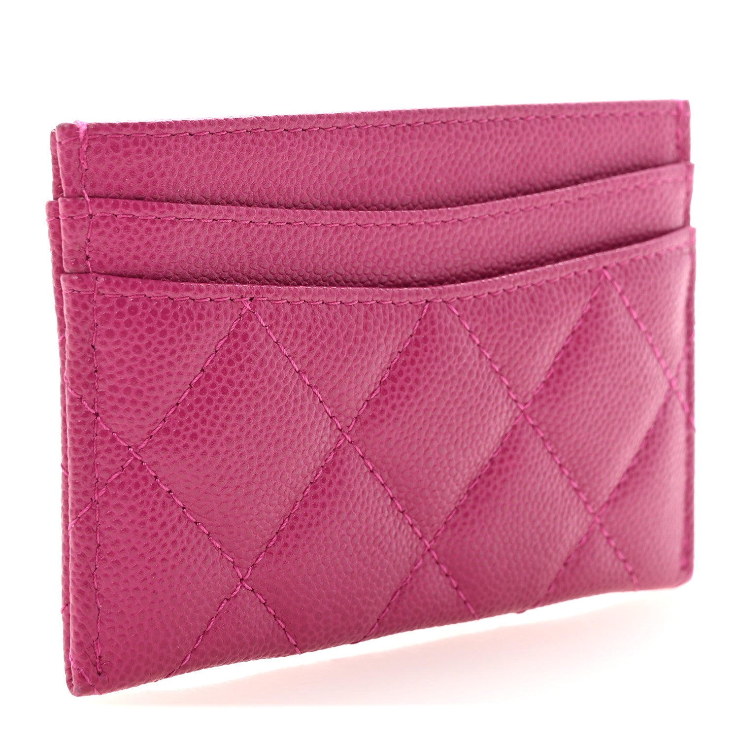 Chanel Caviar Quilted Card Holder Fuchsia 3 of 8