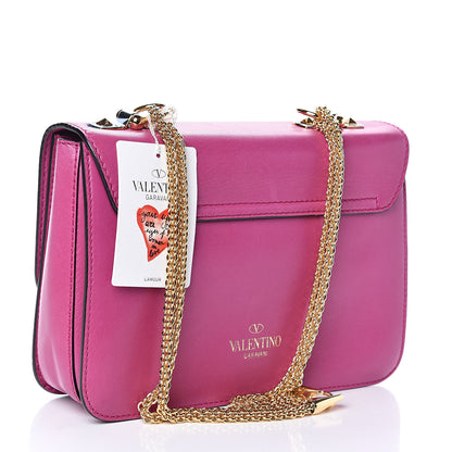 Valentino Garavani Shiny Nappa L'Amour Rockstud Shoulder Bag Fuxia 3 of 14