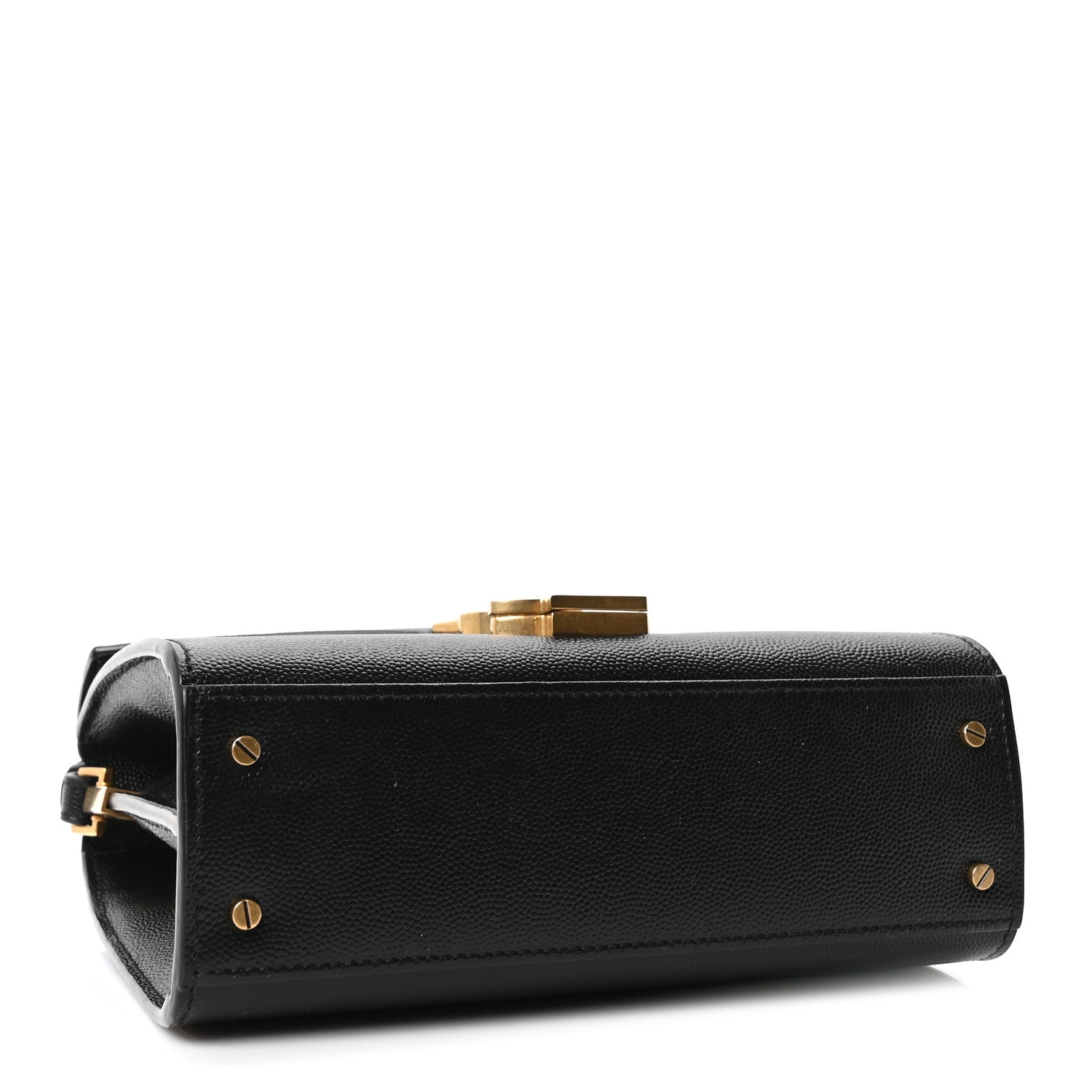 Saint Laurent Grain de Poudre Mini Classic Monogram Cassandra Top Handle Black 4 of 10