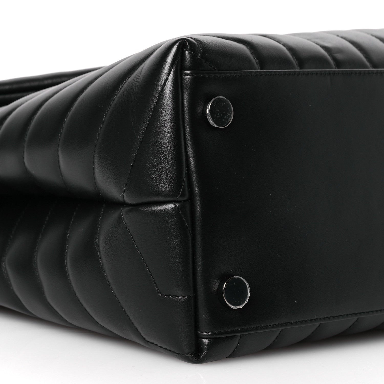 Saint Laurent Calfskin Y Quilted Monogram Monochrome Large Loulou Chain Satchel Black 12 of 15