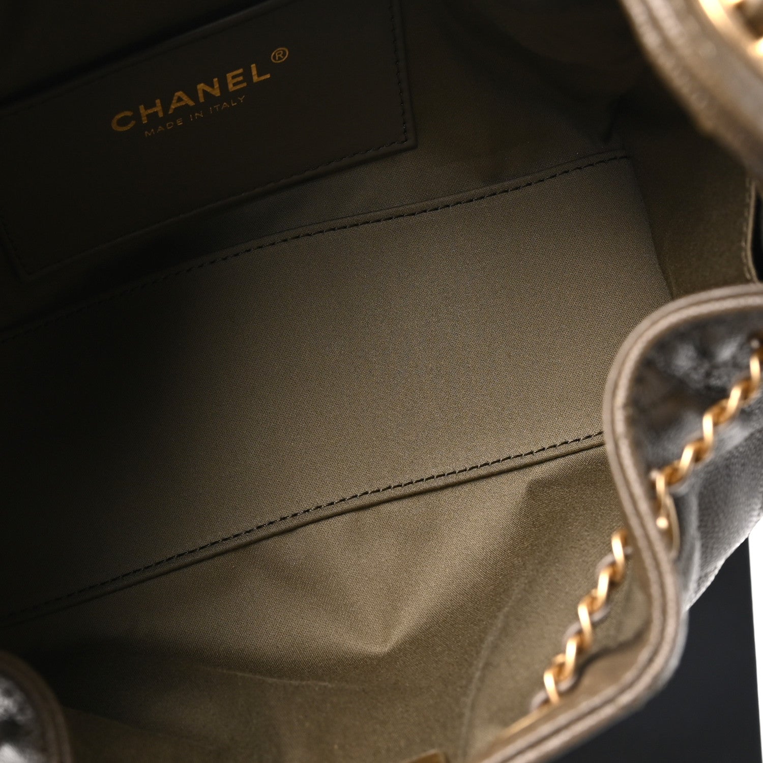 Chanel Caviar Quilted Mini Chanel 25 Handbag Dark Khaki 3 of 10
