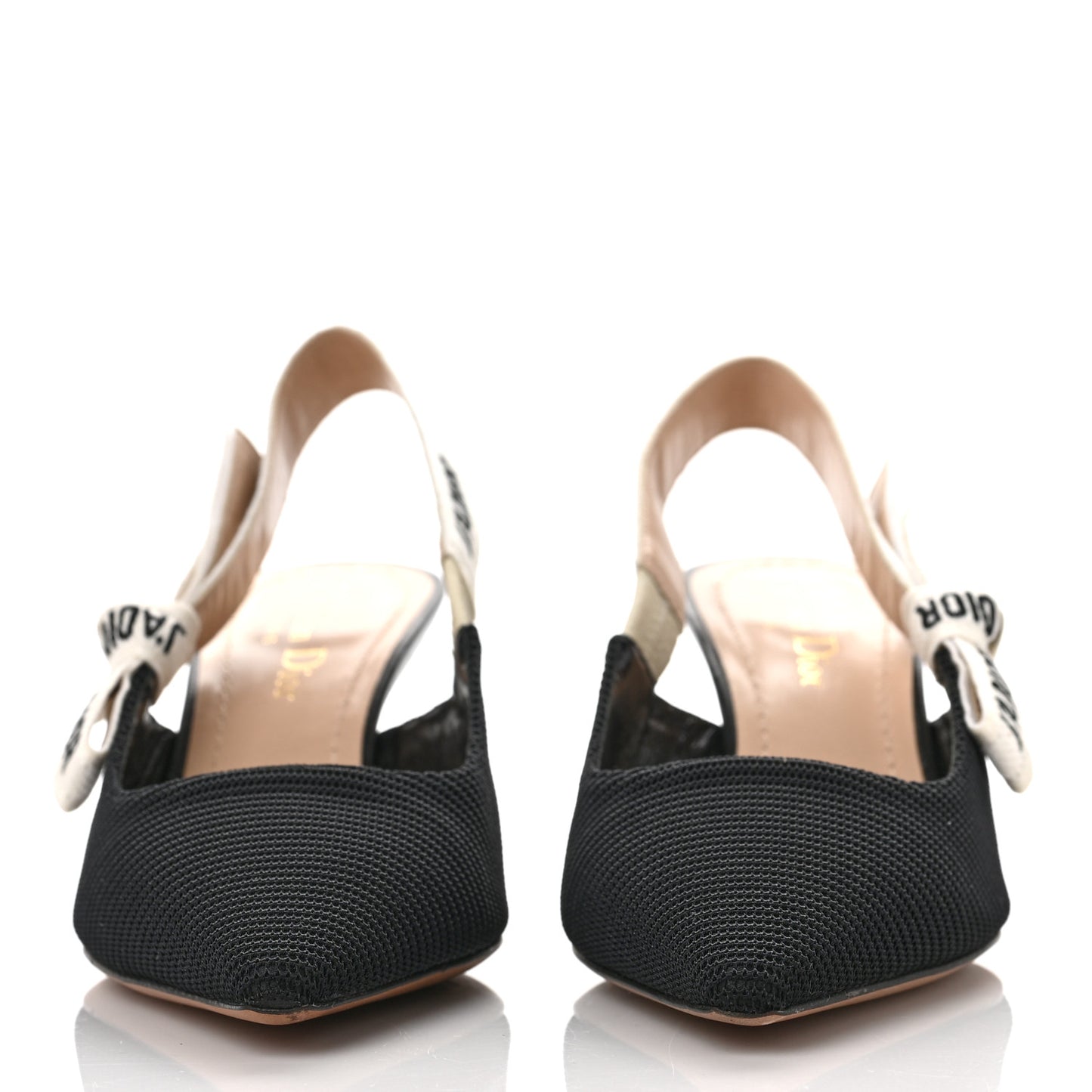 Technical Canvas Ribbon J Adior Slingback 65mm Pumps 37 Black